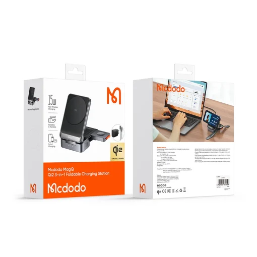شارژر بی‌سیم 3 به 1 مک دودو مدل CH-5192