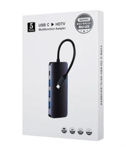 هاب 5 پورت تایپ سی ریمکس مدل RU-U5