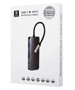 هاب 9 پورت تایپ سی ریمکس مدل RU-U91