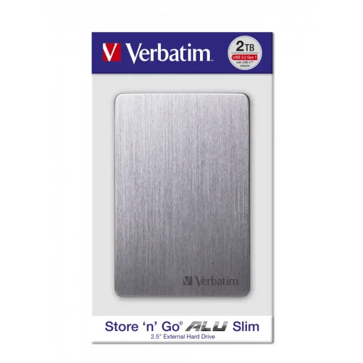 هارد اکسترنال ورباتیم مدل Store 'n' Go ALU Slim