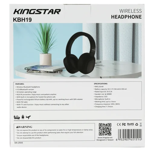هدفون بلوتوثی کینگ استار مدل KBH19