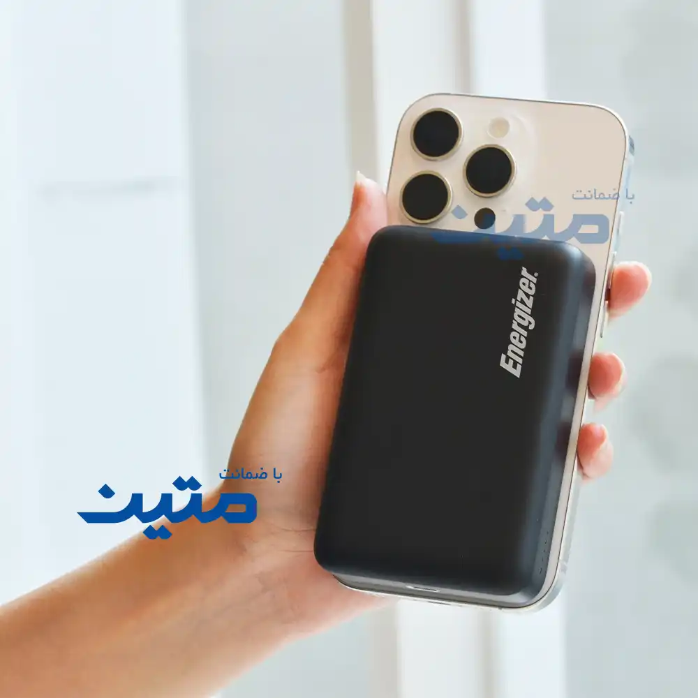 پاوربانک قابل حمل انرجایزر QM10006PQ با شارژ بیسیم 20 وات