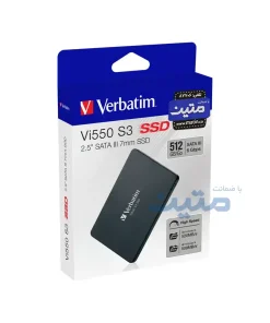 بستهبندی اس اس دی داخلی ورباتیم Vi550 S3 با رابط SATA III، مناسب ارتقای لپتاپ و کامپیوتر 512 گیگابایت