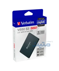 بستهبندی اس اس دی داخلی ورباتیم Vi550 S3 با رابط SATA III، مناسب ارتقای لپتاپ و کامپیوتر 1 ترابایت