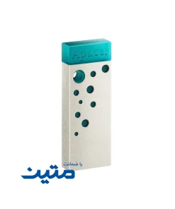 فلش مموری اپیسر مدل AH11J با طراحی کوچک، بدنه فلزی و جزئیات سبز فیروزه‌ای