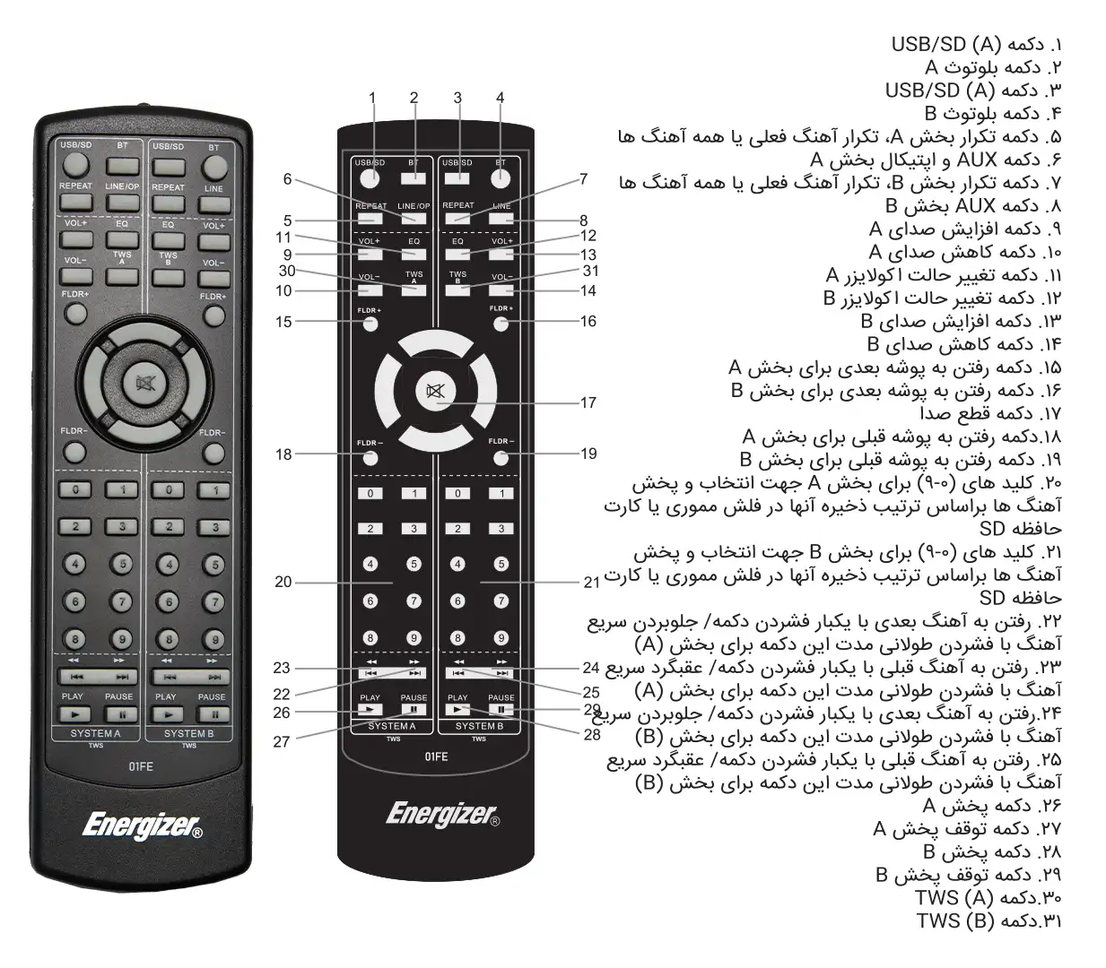 اسپیکر بلوتوثی انرجایزر مدل BTS860