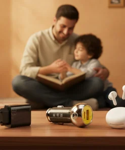 پکیج تخفیف‌دار روز پدر؛ شارژر - فندکی - ایربادز