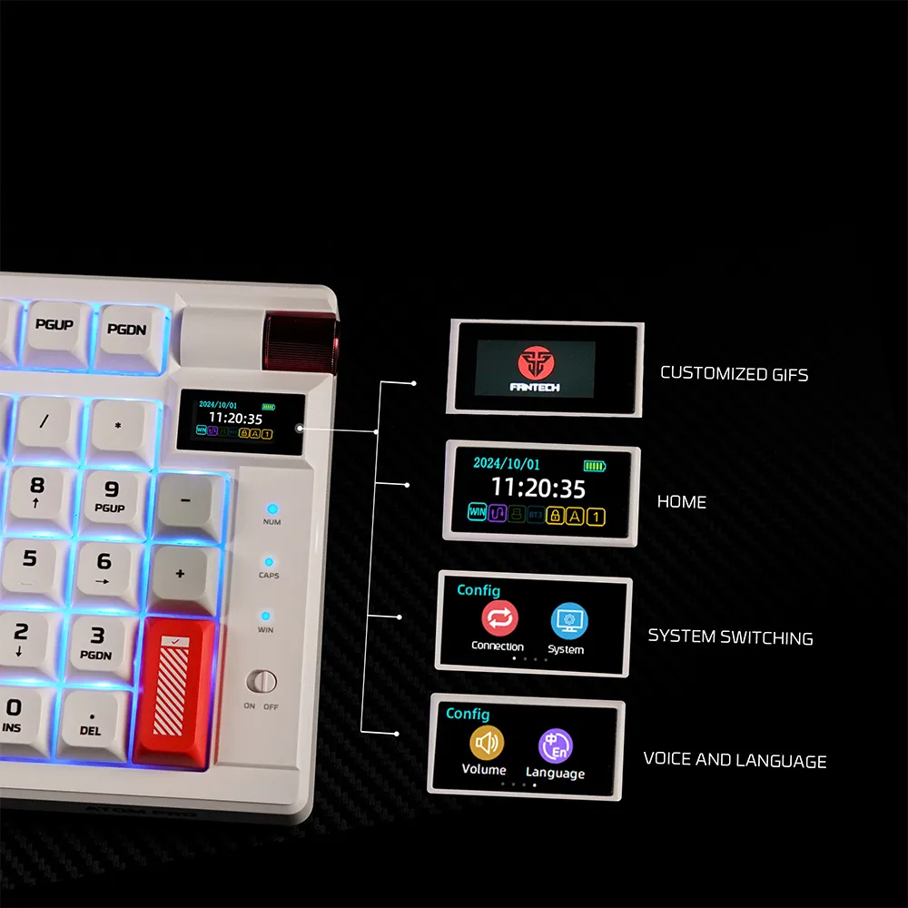 کیبورد بیسیم گیمینگ فنتک مدل ATOM PRO97 MK918