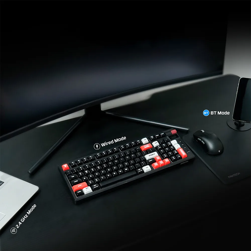 کیبورد بیسیم گیمینگ فنتک مدل ATOM PRO97 MK918