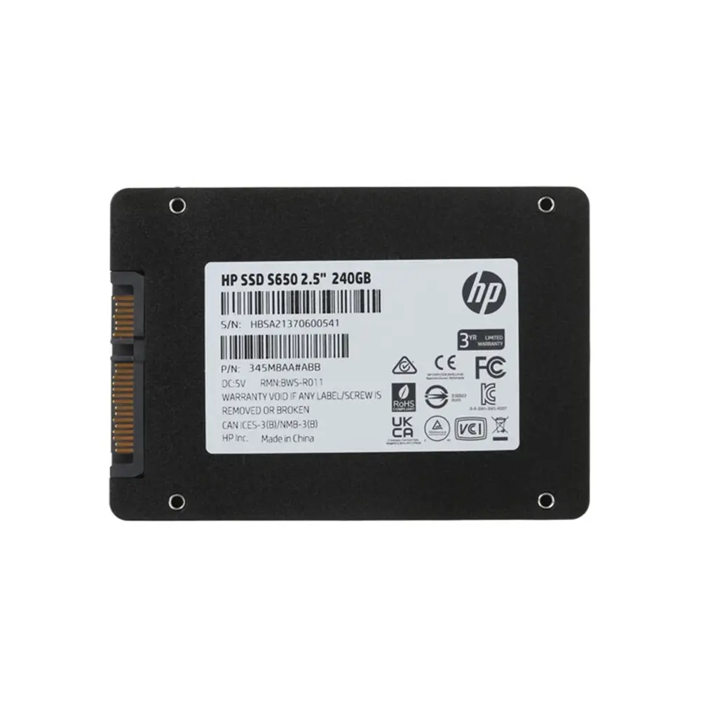 حافظه SSD اینترنال اچ پی مدل S650 حافظه SSD اینترنال اچ پی مدل S650