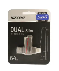 پک فلش مموری USB 3.2 هایکسمی مدل Dual Slim E307C - 64گیگابایت