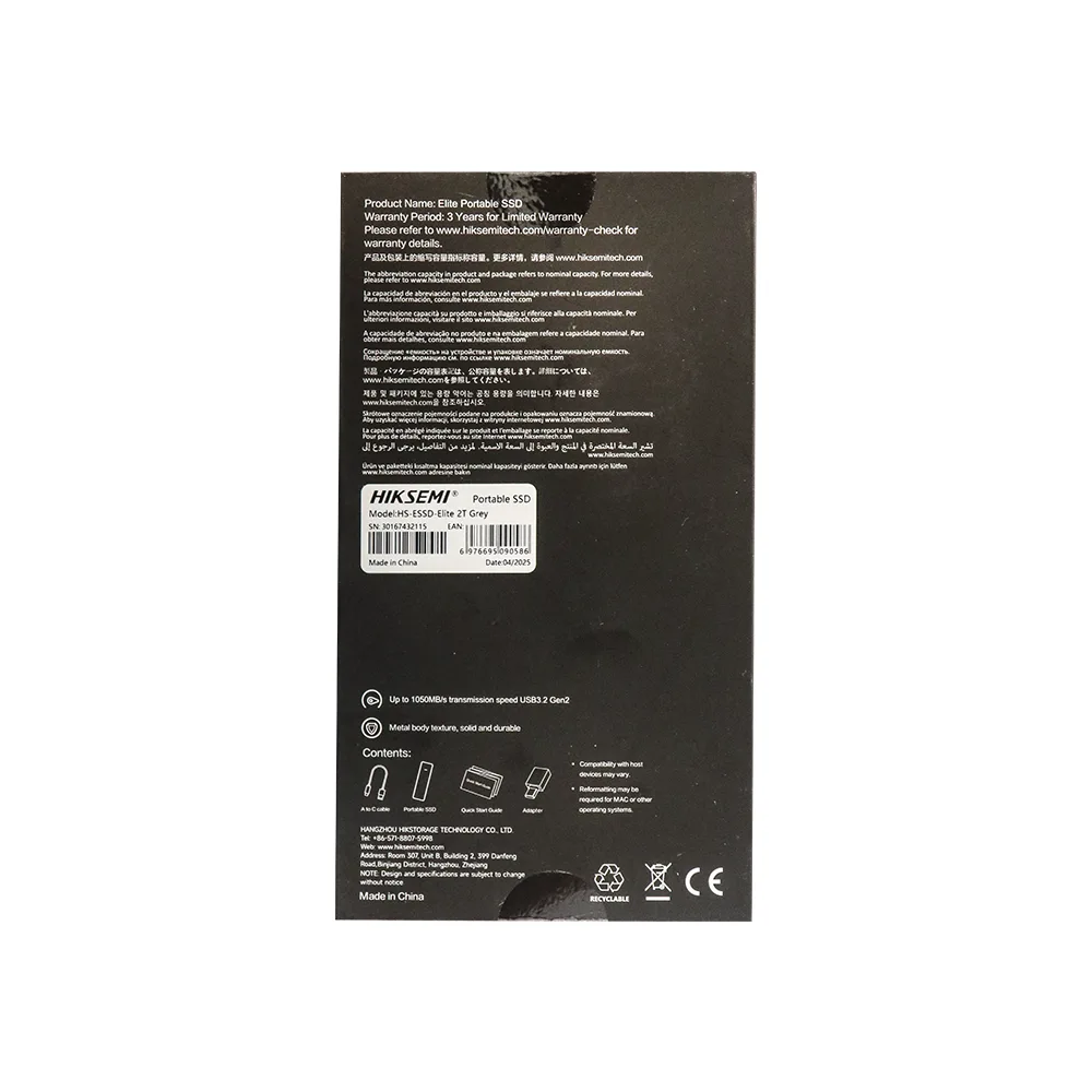 حافظه SSD اکسترنال هایکسمی مدل Elite حافظه SSD اکسترنال هایکسمی مدل Elite