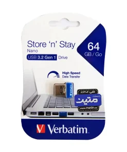 بسته بندی فلش مموری ورباتیم مدل Store ‘n’ Stay Nano 64gb