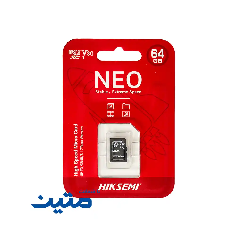 neo - C1-3 بستهبندی کارت حافظه هایکسمی NEO microSDXC UHS-I Class 10 V30 - 64گیگابایت