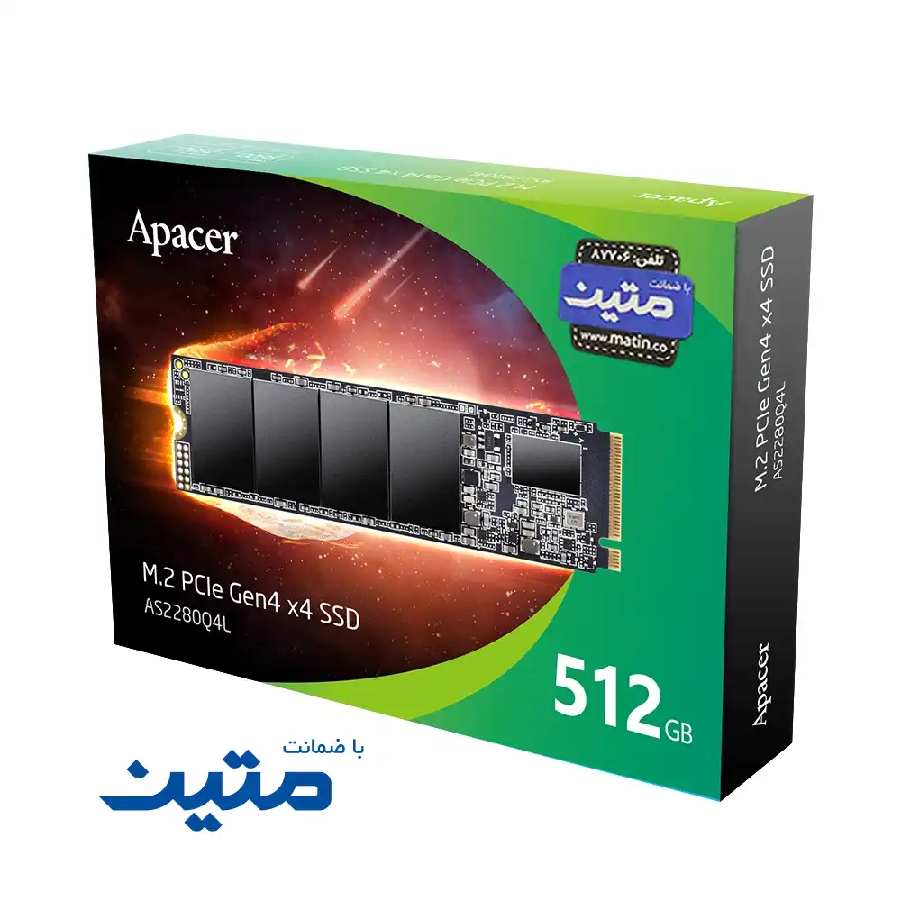 AS2280Q4L-11 پک حافظه SSD اپیسر مدل AS2280 Q4L با رابط PCIe Gen4 x4 512گیگابایت