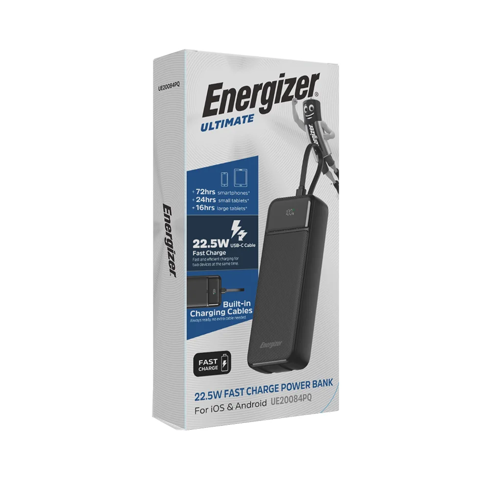 پاوربانک 10000mAh انرجایزر مدل UE20084PQ پاوربانک 10000mAh انرجایزر مدل UE20084PQ
