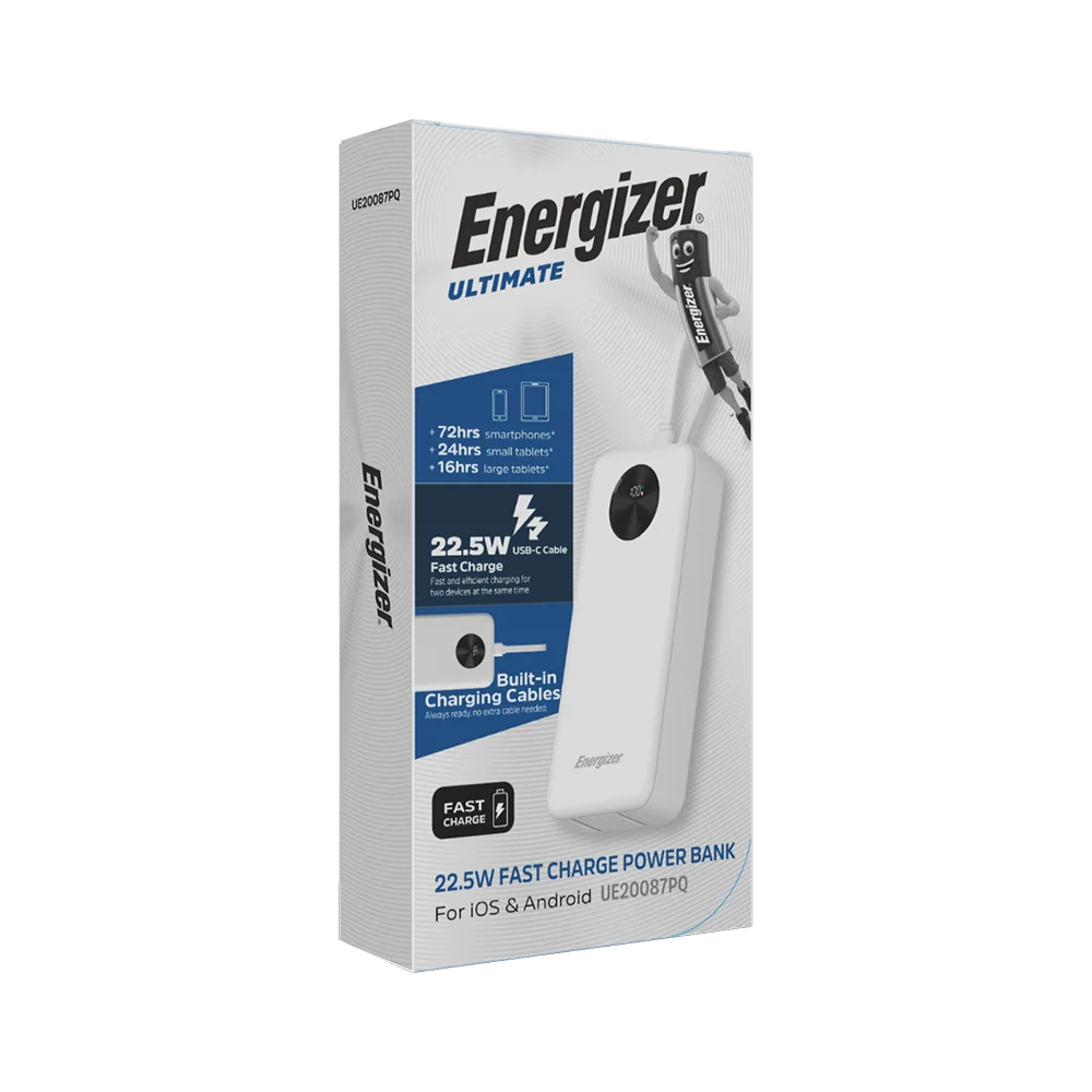 پاوربانک 20000mAh انرجایزر مدل UE20087PQ پاوربانک 20000mAh انرجایزر مدل UE20087PQ