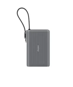 پاوربانک انرجایزر مدل XP25001PD با ظرفیت 25000 میلیآمپر ساعت، پشتیبانی از فناوری شارژ سریع PD و QC، مناسب برای شارژ سریع گوشیهای هوشمند و دستگاههای دیجیتال در سفر و استفاده روزمره