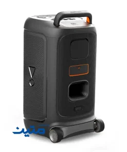 نمای پشت اسپیکر بلوتوثی JBL PartyBox 520 با ورودیهای صوتی و اتصالات متنوع