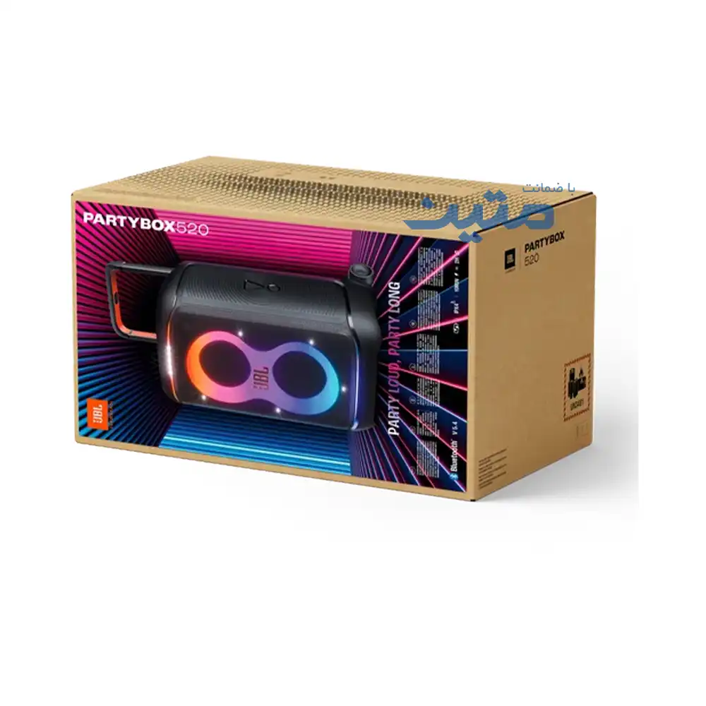 520-19 جعبه اسپیکر JBL PartyBox 520 مشکی با توان 400 وات
