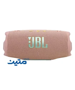 اسپیکر JBL Charge 6 قابل حمل با طراحی استوانه‌ای و مقاوم با رنگ صورتی