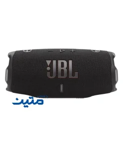 اسپیکر JBL Charge 6 قابل حمل با طراحی استوانه‌ای و مقاوم با رنگ مشکی