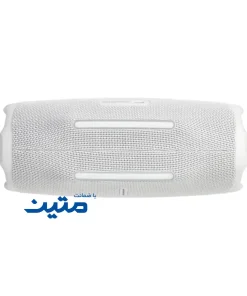 نمای زیر اسپیکر بلوتوثی JBL Charge 6 با طراحی مقاوم و بند حمل سفید