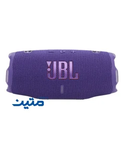 اسپیکر JBL Charge 6 قابل حمل با طراحی استوانه‌ای و مقاوم با رنگ بنفش