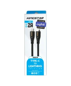 پک کابل شارژ و انتقال داده کینگ‌استار K51i Type-C به Lightning