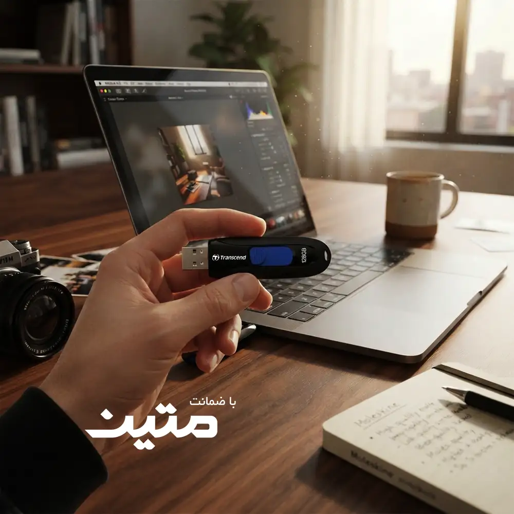 JetFlash 790-7 فلش مموری Transcend JetFlash 790 مشکی با رابط USB 3.1 Gen 1
