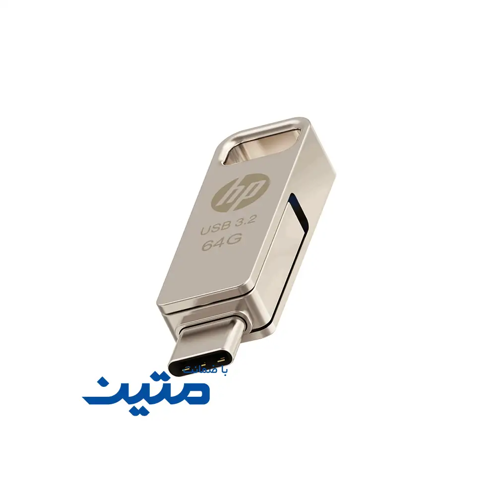 x206c-2 فلش مموری دو سر HP x206c OTG با ظرفیت 64GB و رابط USB 3.2